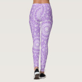 Lavender Mandala Geometric Pattern Leggings (Rückseite)
