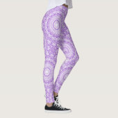 Lavender Mandala Geometric Pattern Leggings (Rechts)