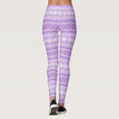Lavender Mandala Geometric Pattern Leggings (Rückseite)
