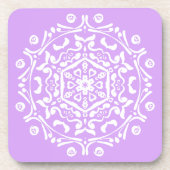 Lavender Mandala Getränkeuntersetzer (Vorderseite)