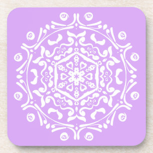 Lavender Mandala Getränkeuntersetzer