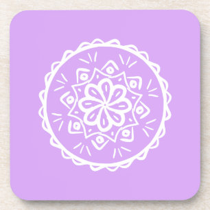 Lavender Mandala Getränkeuntersetzer