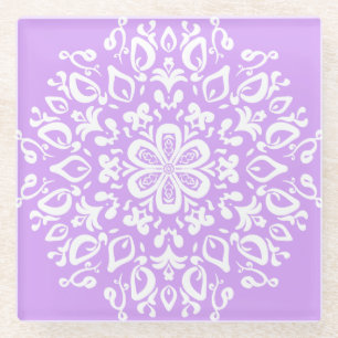 Lavender Mandala Glasuntersetzer