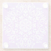 Lavender Mandala Glasuntersetzer (Rückseite)