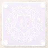 Lavender Mandala Glasuntersetzer (Rückseite)