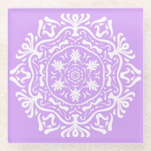 Lavender Mandala Glasuntersetzer