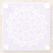 Lavender Mandala Glasuntersetzer (Rückseite)