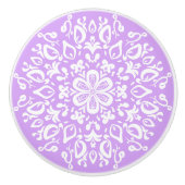 Lavender Mandala Keramikknauf (Vorderseite)