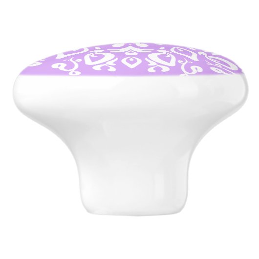 Lavender Mandala Keramikknauf (Seitenansicht)