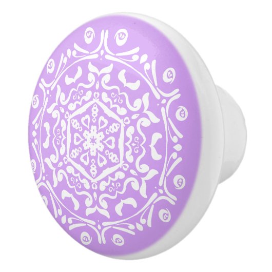 Lavender Mandala Keramikknauf (Rechts)