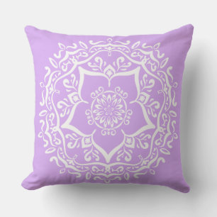 Lavender Mandala Kissen Für Draußen