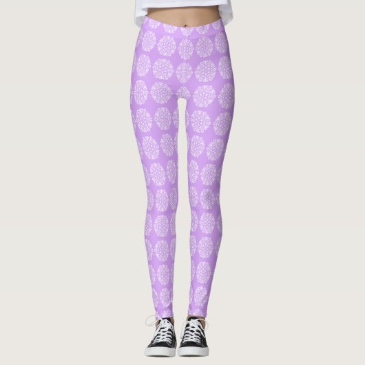 Lavender Mandala Leggings (Vorderseite)