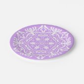 Lavender Mandala Pappteller (Schrägansicht)