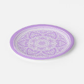 Lavender Mandala Pappteller (Schrägansicht)
