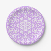Lavender Mandala Pappteller (Vorderseite)