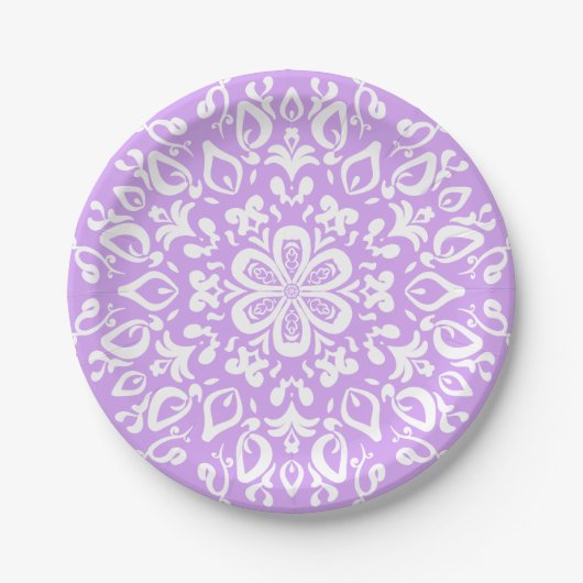 Lavender Mandala Pappteller (Vorderseite)