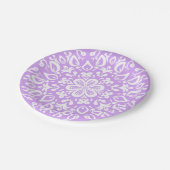Lavender Mandala Pappteller (Schrägansicht)