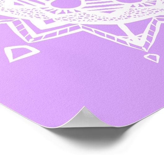 Lavender Mandala Poster (Ecke)