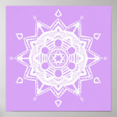 Lavender Mandala Poster (Vorne)