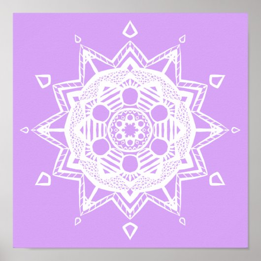 Lavender Mandala Poster (Vorne)