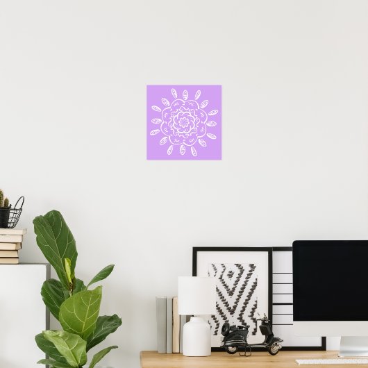 Lavender Mandala Poster (Heimbüro)