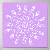 Lavender Mandala Poster (Vorne)