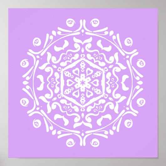 Lavender Mandala Poster (Vorne)