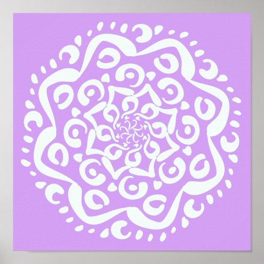 Lavender Mandala Poster (Vorne)