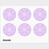Lavender Mandala Runder Aufkleber (Blatt)