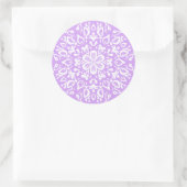 Lavender Mandala Runder Aufkleber (Tasche)