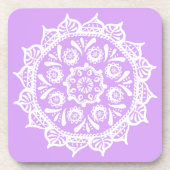 Lavender Mandala Untersetzer (Vorderseite)
