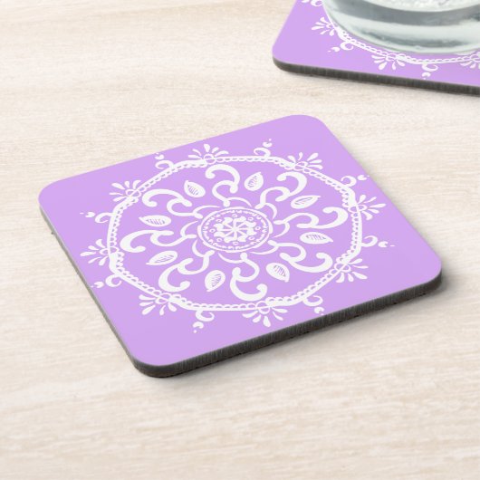 Lavender Mandala Untersetzer (Linke Seite)