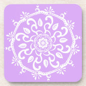 Lavender Mandala Untersetzer (Vorderseite)