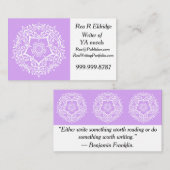 Lavender Mandala Visitenkarte (Vorne/Hinten)