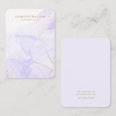 Lavender Marble Custom Jewelry Holder Card Visitenkarte (Vorne/Hinten)