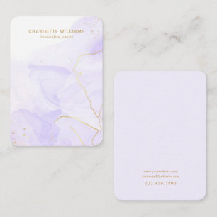 Lavender Marble Custom Jewelry Holder Card Visitenkarte