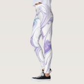 Lavender Marble Dream Leggings - Abstrakt Fluid Ar (Links)