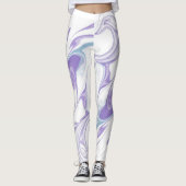 Lavender Marble Dream Leggings - Abstrakt Fluid Ar (Vorderseite)