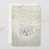 Lavender Märchenleuchten und Stars Hochzeit Einladung (Rückseite)