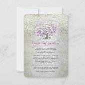 Lavender Märchenleuchten und Stars Hochzeit Einladung (Vorderseite)