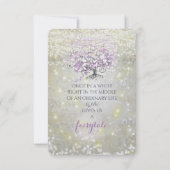 Lavender Märchenleuchten und Stars Hochzeit RSVP Karte (Rückseite)