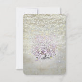 Lavender Märchenleuchten und Stars Hochzeit RSVP Karte (Rückseite)