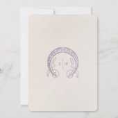 Lavender Marguerite Daisy Wedding Art Nouveau Einladung (Rückseite)