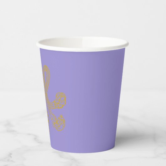 Lavender Marie Antoinette Monogram Pappbecher (Links)