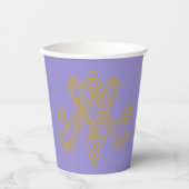 Lavender Marie Antoinette Monogram Pappbecher (Vorderseite)