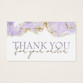lavender marmordesign danke Ihnen discount card (Vorderseite)