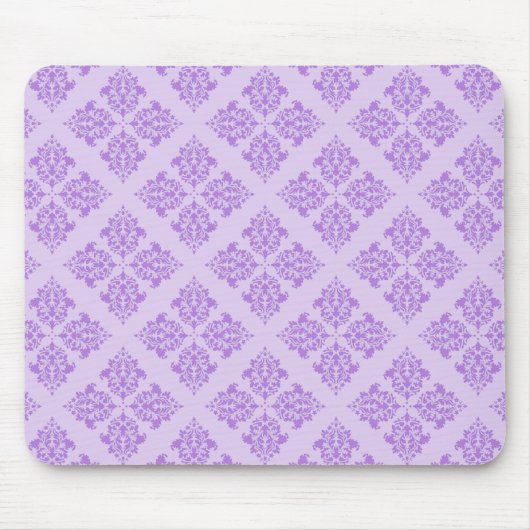Lavender marokkanischer Damask Mousepad (Vorne)