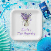 Lavender Mason Jar Birthday Pappteller (Party)