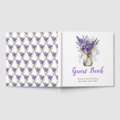 Lavender Mason Jar Birthday Party Gästebuch (Voll)