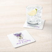 Lavender Mason Jar Birthday Rechteckiger Pappuntersetzer (Vor Ort)